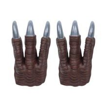 (Red) 2PCS Dinosaur Claws Toys, Soft Latex Realistic Velociraptor Claws Cosplay