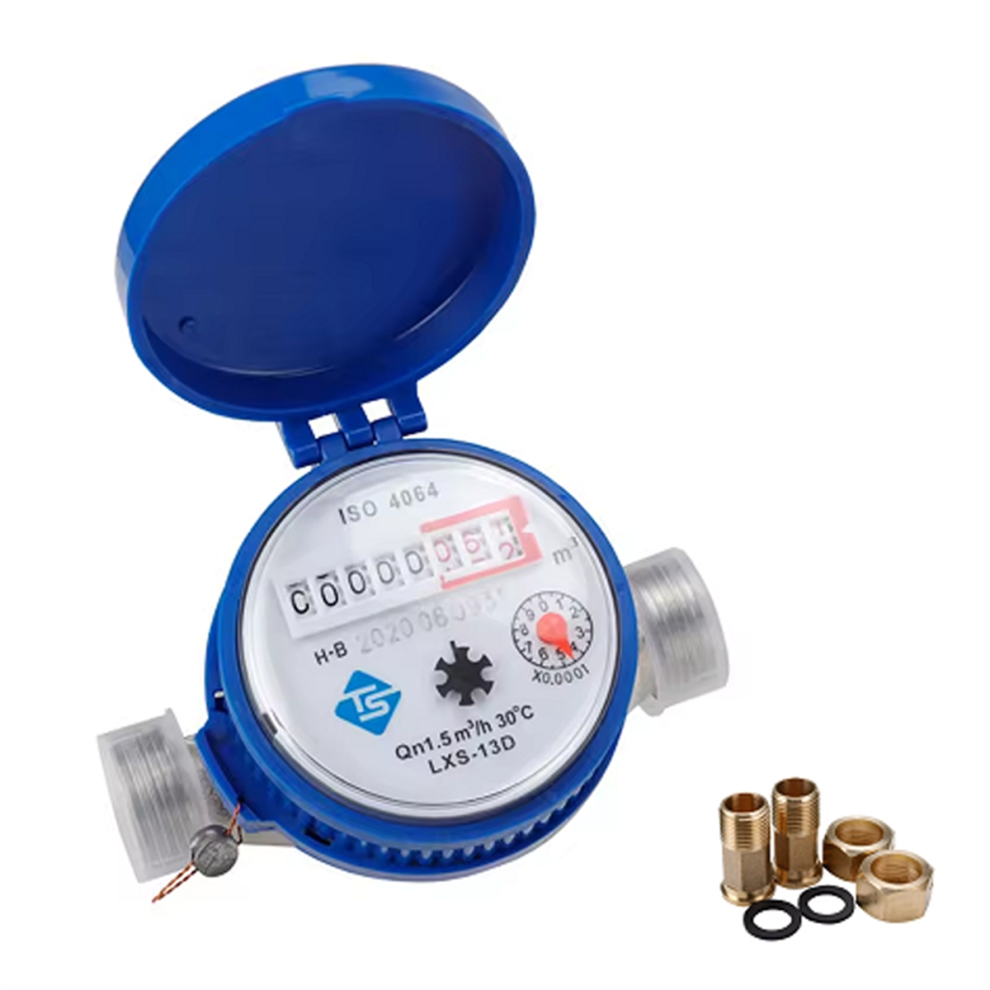Practical Water Meter Mechanical Rotary Wing E-Type Precision Pointer Counter Measurement Tools With Copper Fittings 4853680464961