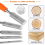 5 Piece Wood Chisel Sets Woodworking Tools Set, Chisels for with Steel Hammer End, 4