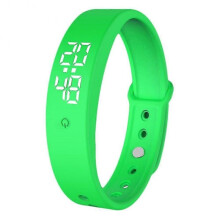 (Green) Fornnerg V9 Body Temperature Monitor Thermometer Vibration Alarm Wristband Smart Bracelet