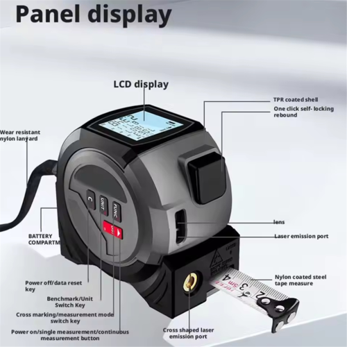 Digital LCD Display Laser Tape Measure Intelligent High-Precision Infrared Rangefinder Ruler 2