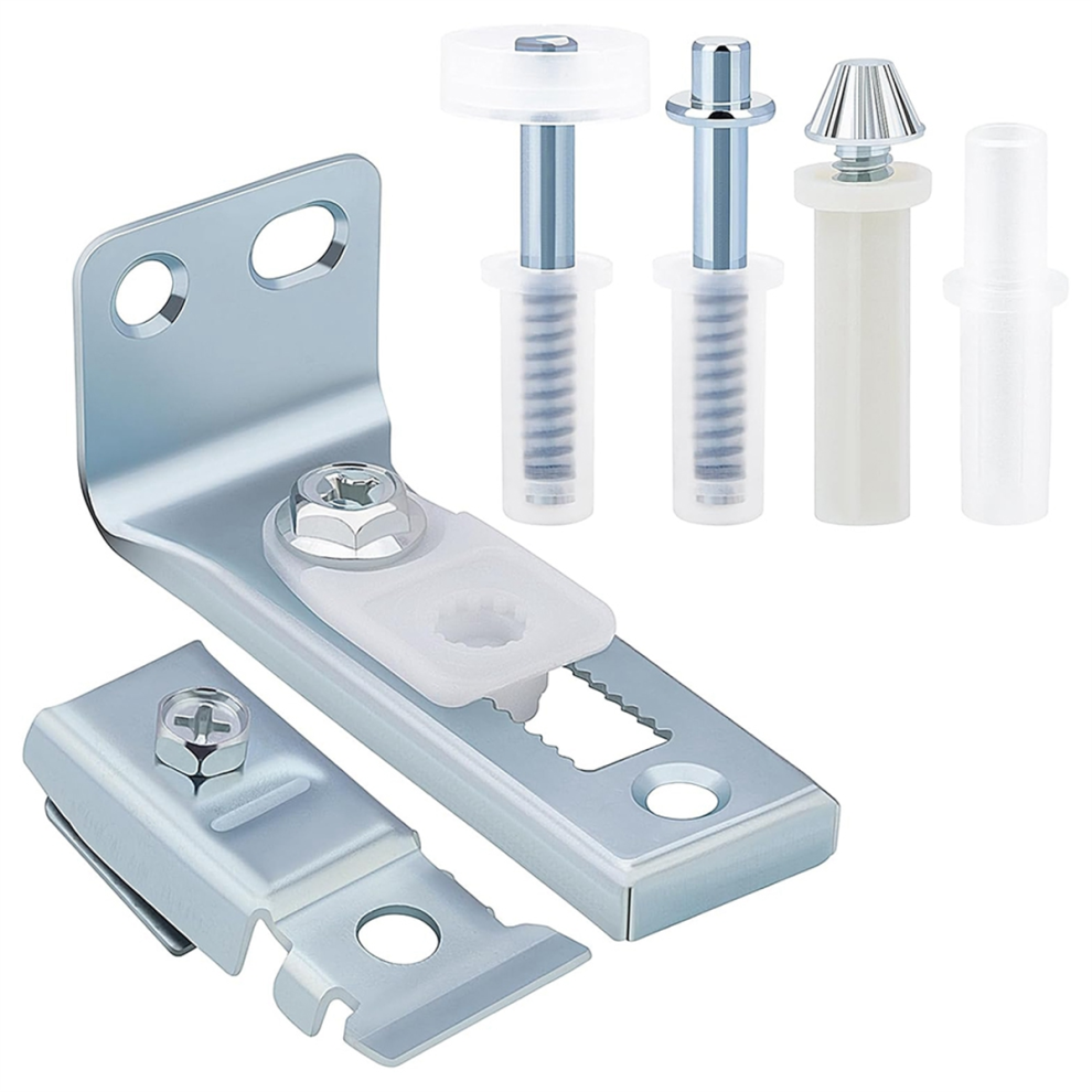1 Set Bifold Door Hardware Repair Kit - Includes Top And Bottom Brackets, Pivots, Guide Wheel For Sliding Closet 4853680468051
