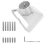 3 Pipe Adapter Pole Mount Roof Mounting Connectors Plate for Standard Dish 1