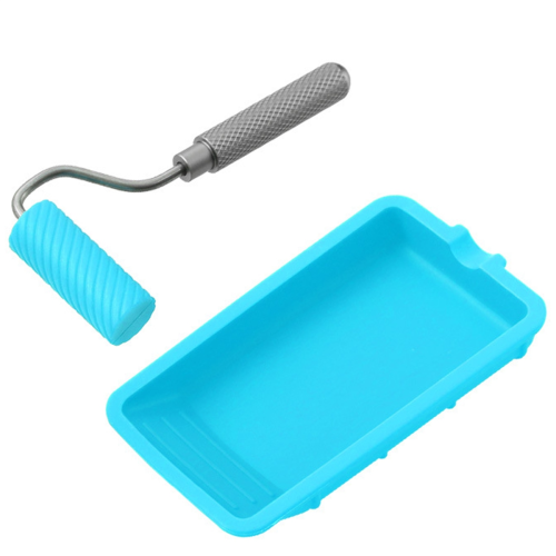 Silicone Glue Roller with Tray 48mmX20mm Handle for Arts Crafts Woodworking Up Projects 1