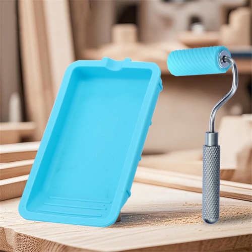 Silicone Glue Roller with Tray 48mmX20mm Handle for Arts Crafts Woodworking Up Projects 2