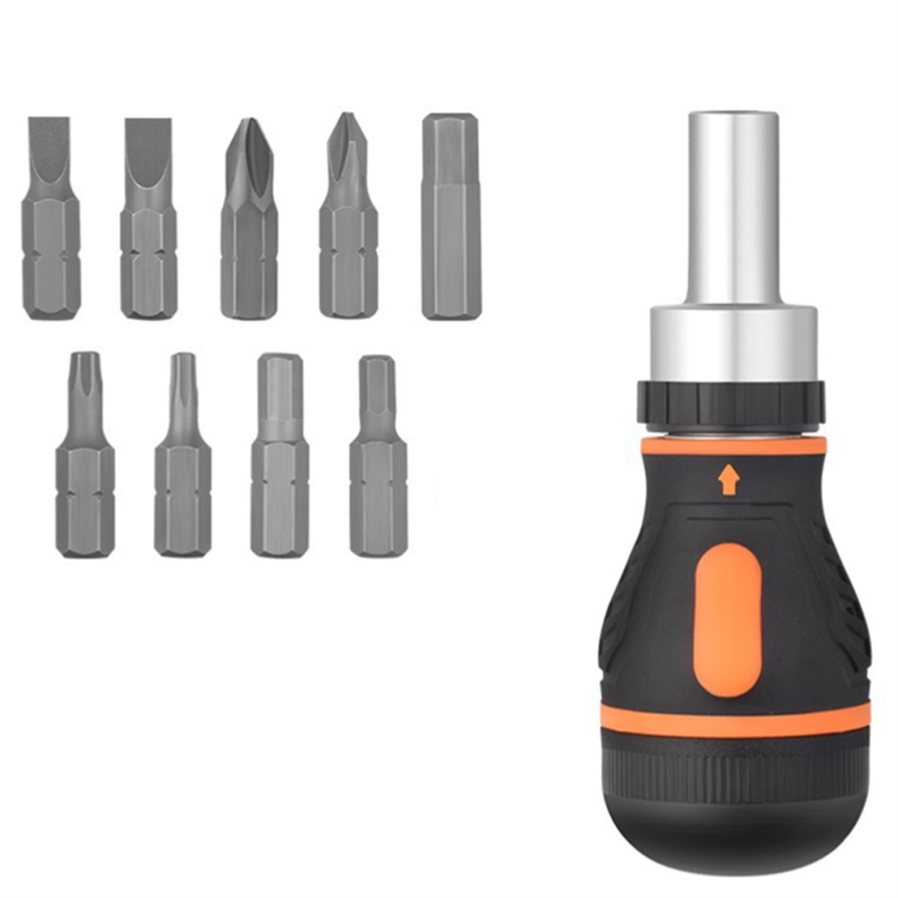 9 In 1 Adjustable Ratcheting Screwdriver Set Magnetic Nut Driver Tools Multifunctional Repair Hand 4853680471112