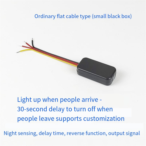 DC3-24V Mini Penetrable Microwave Radar Motion Sensor Switch - Auto Light on/Off, 30s Delay, for Closet, Corridor Black 2