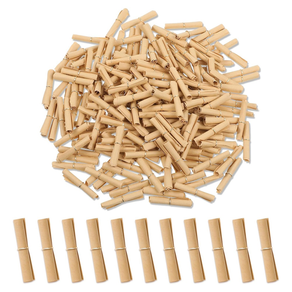 300Pcs Message In Bottle Paper Mini Scroll Wishing Vintage Papers Scrolls Lucky 4853680474137