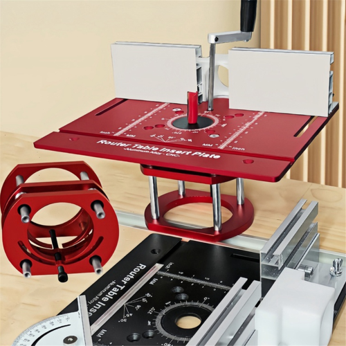 Table Insert Plate Set, Router Lifts for Woodworking Slotting Trimming Chamfering 2
