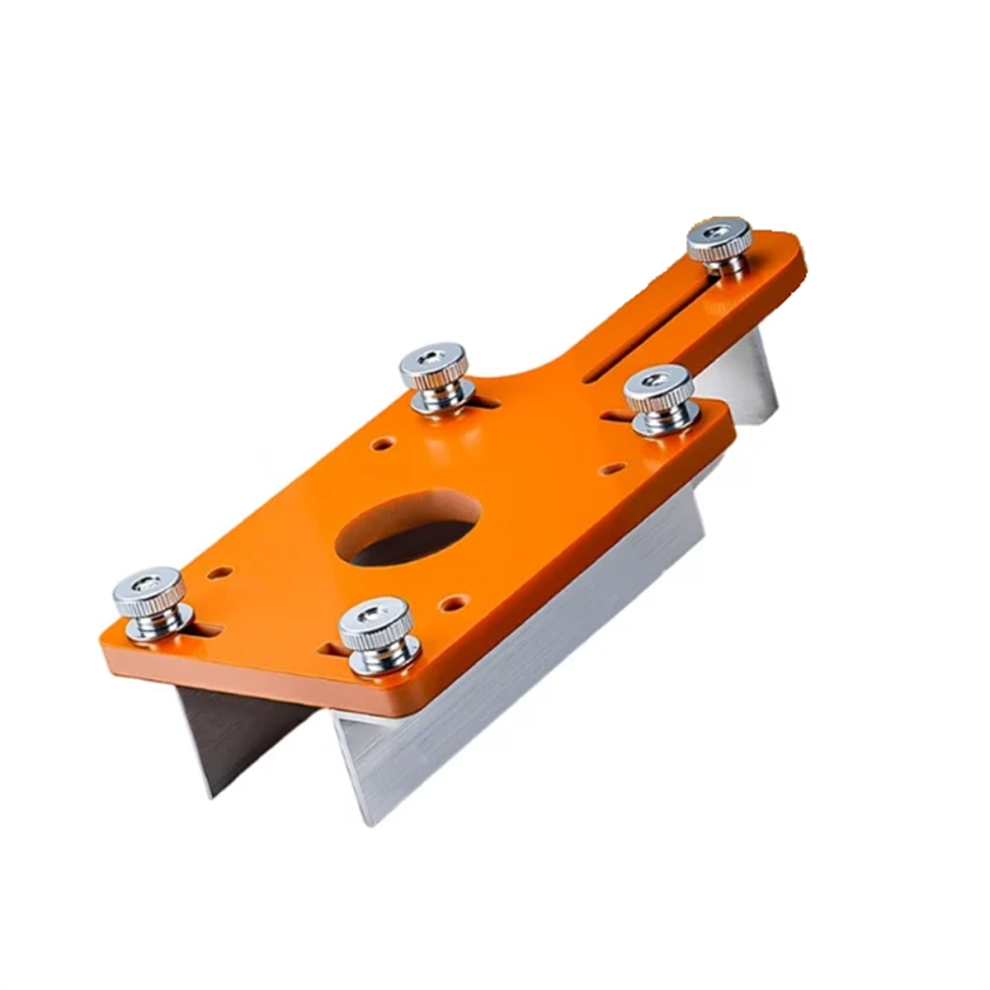 Adjustable Woodworking Slotting Positioner Wood Router Locator Tool Trimmer Base Fastening Bracket 4853680476063