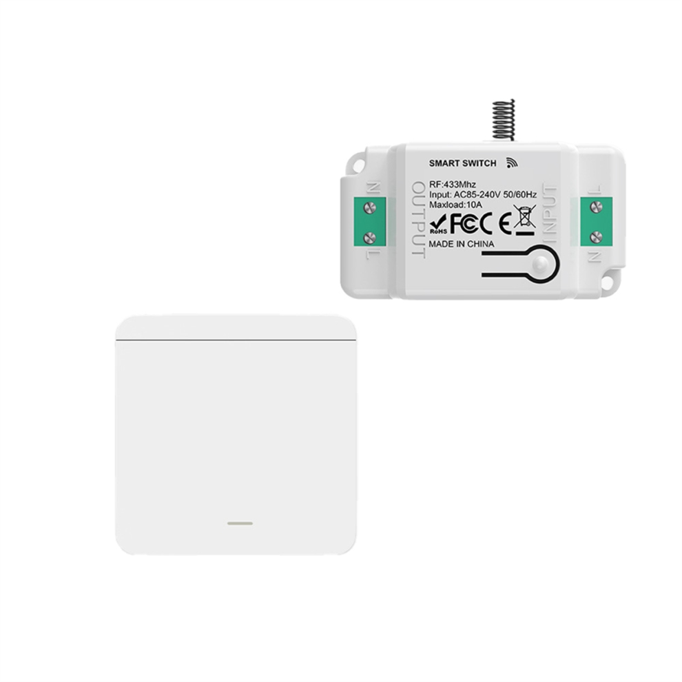 433Mhz Wireless Wall Switch 86 Panel Transmitter Safety And Ac 110V 220V Relay Interruptor For Light Lamp 4853680478197