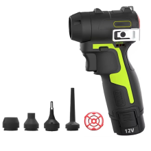 Rechargeable Cordless Blower 190W Max 130000rpm 2.4N for 12V Green Battery (Not Included) Screwdriver Power Tools