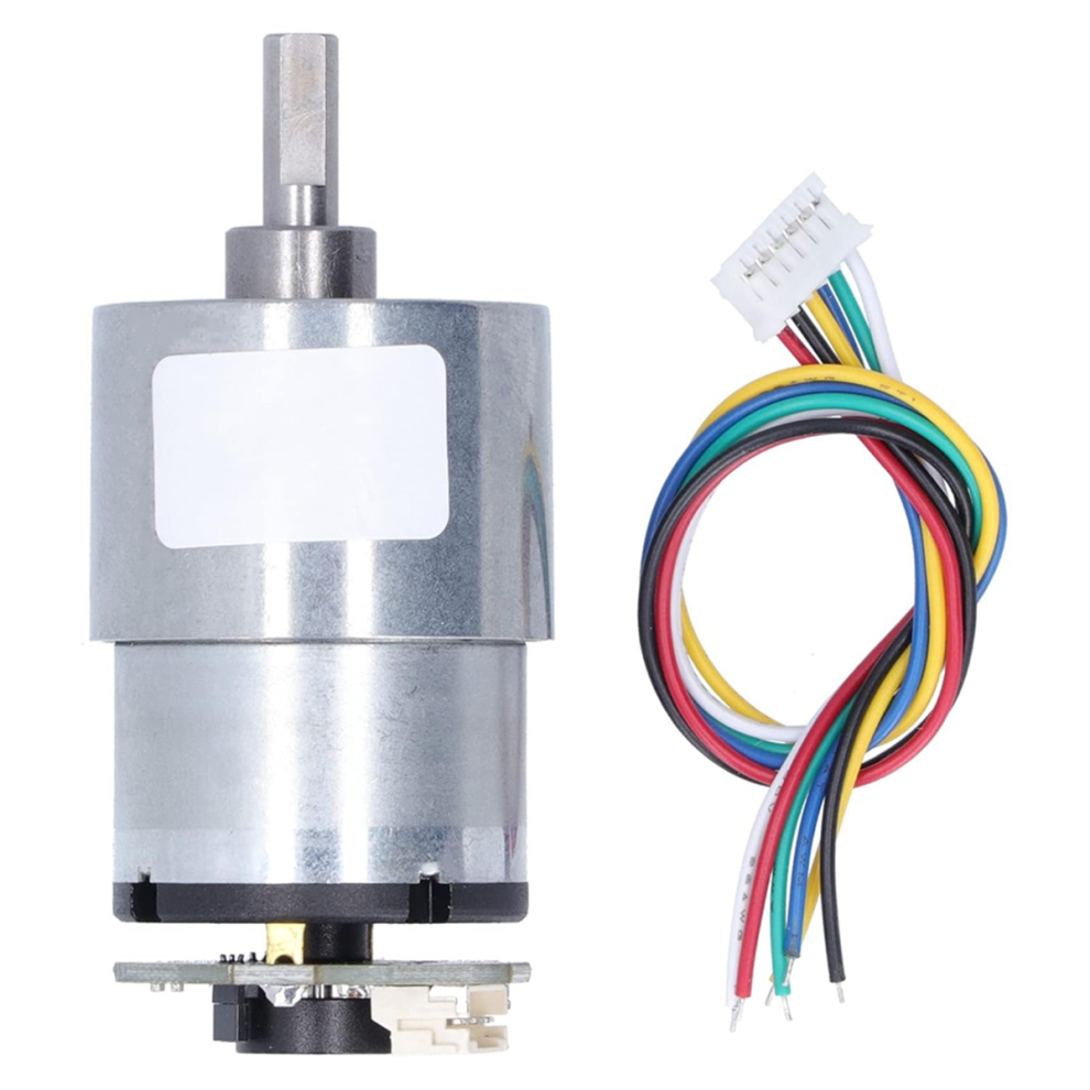 Speed Reduction Gear Motor With Encoder, Dc 12V Electric Micro-Dc Geared Supporting Forward Reverse Movement 4853680479163