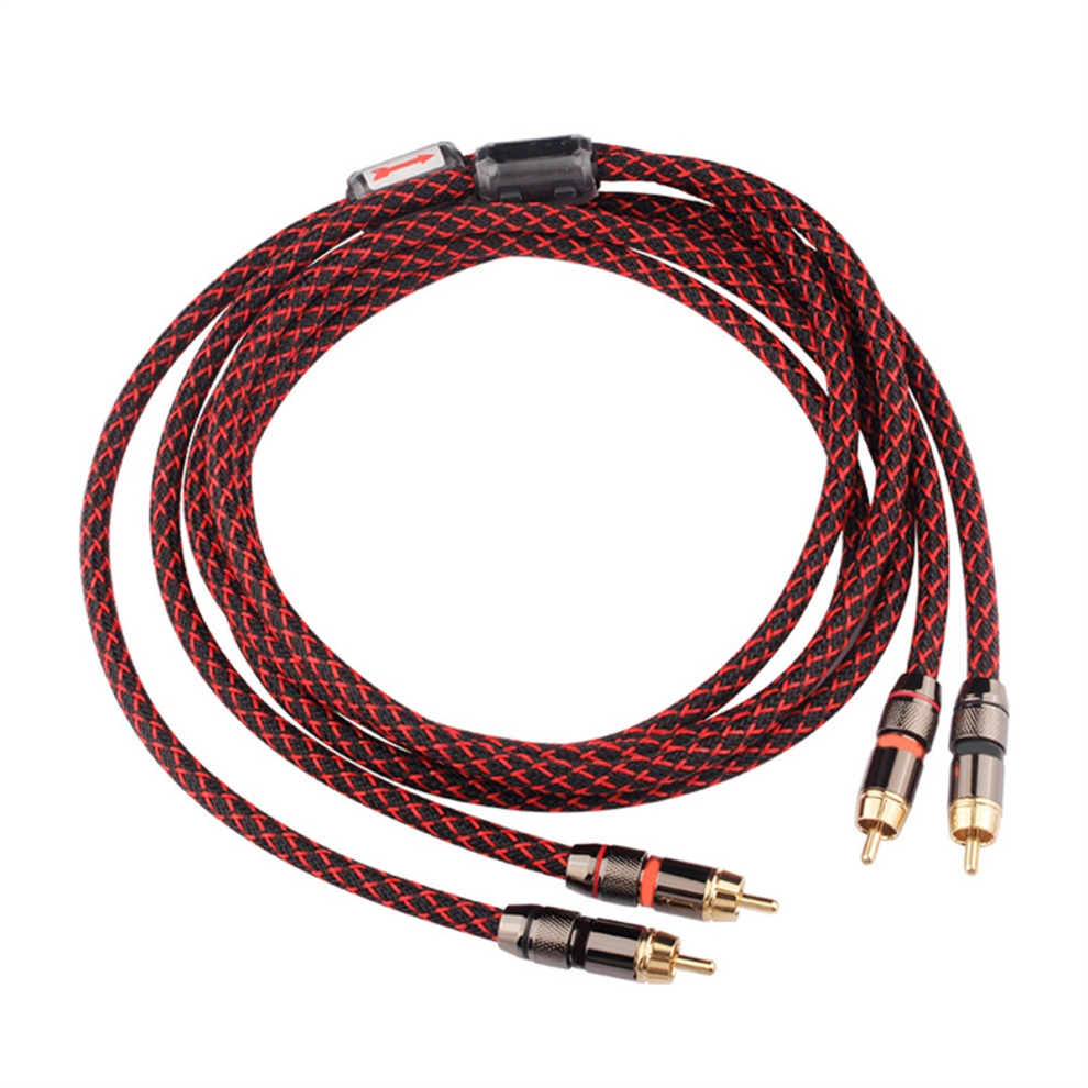 1 Pair Audio Cable 2 To Interconnect Cables Hifi Stereo 4N Ofc Male For Amplifier Tv Car 4853680479644