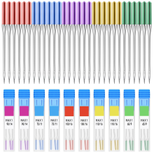 30 PCS Universal Sewing Machine Needles, Sizes 9, 11, 14, 16, 18, Bright Color, Regular Point Sewing-Needles