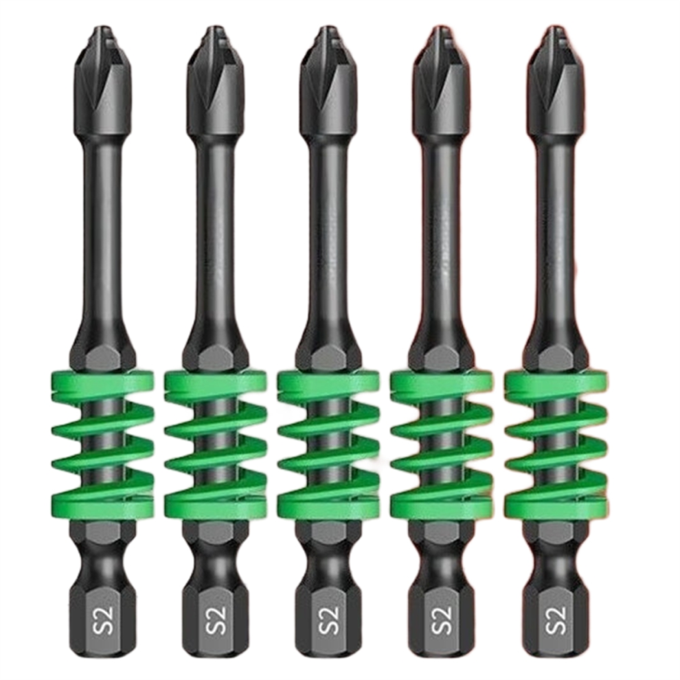 Magnetic Screwdriver Bits Non-Slip Shockproof Impact Hex Shank Alloy Steel 65Mm 5Pcs 4853680484518