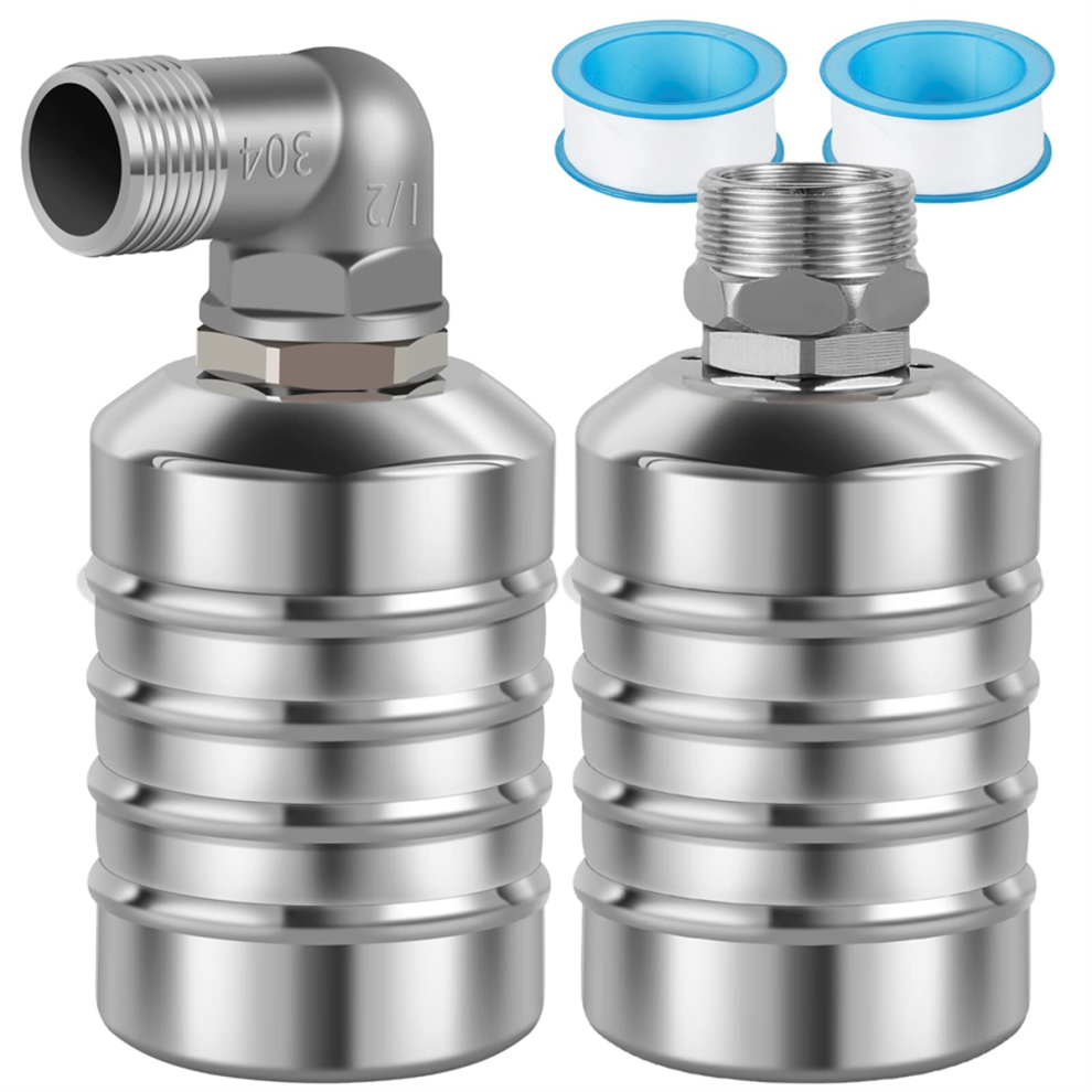 2Pcs Float Valve,1/2In To 3/4In 1In Water Level Control Valve,Stainless Steel Fully Automatic Watershut Off Valve 4853680487120