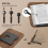 Book Stand for Reading, Adjustable Display Stand, Foldable Cookbook with Elastic Page Clips 6