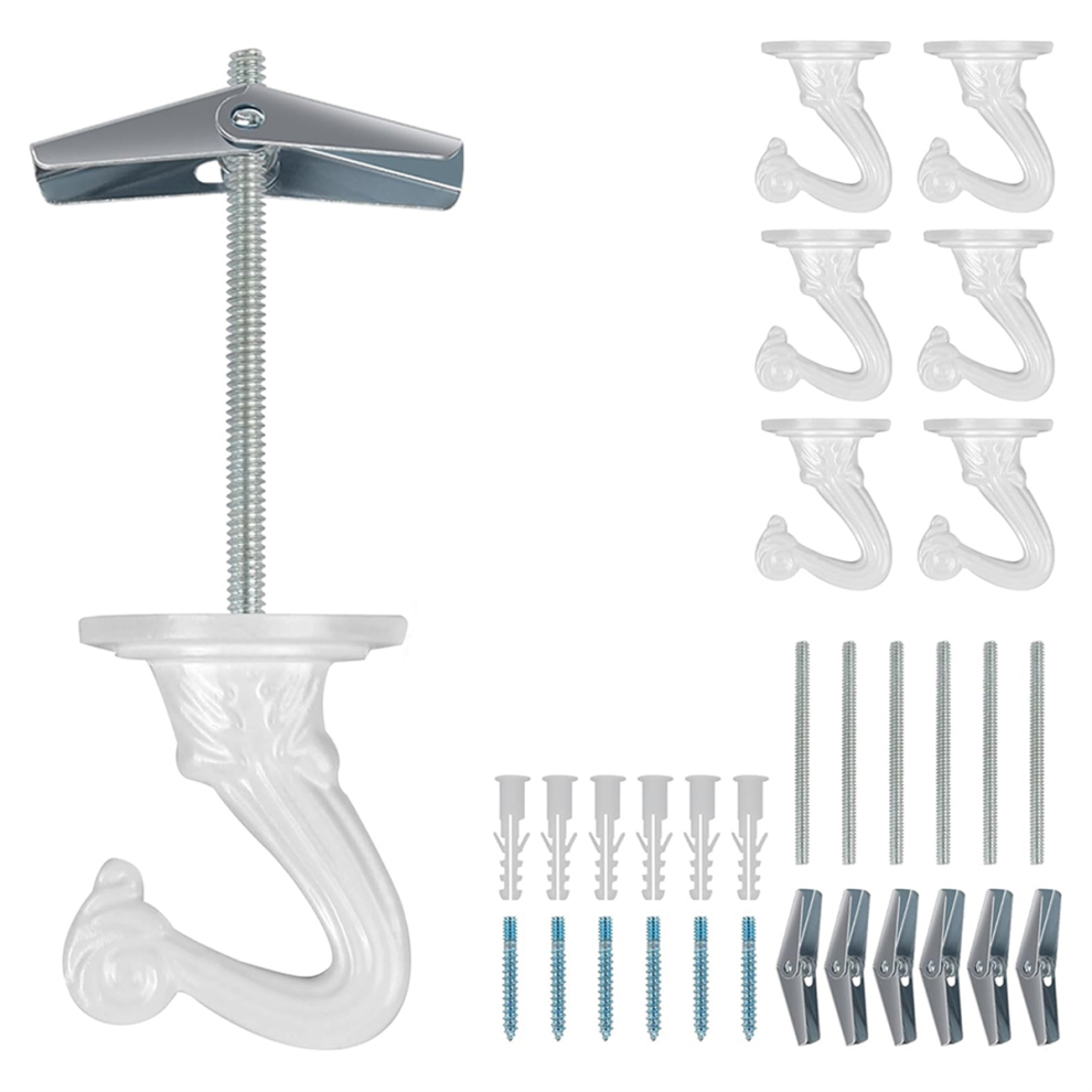 6 Pcs Ceiling Hooks For Hanging Plants,Hanging Lights Metal Small Hooks,Indoor Outdoor Plant Hanger Hook 4853680486956