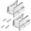 Sliding Shower Door Bottom Guide for (Top Hung) Guide, 3/8 in Channels(2 Pack) 1