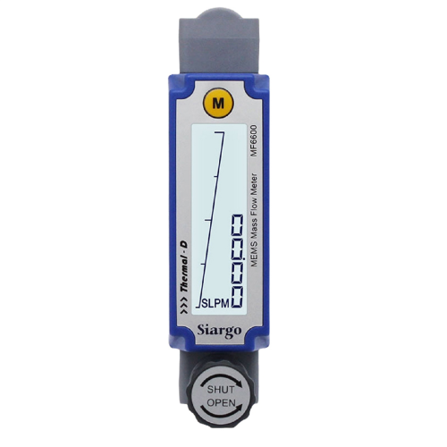 MF6600 Thermal Mass Flow Meter Digital MEMS Gas Flowmeter with LCD Display RS485 Output Adjustable High Accuracy A 1