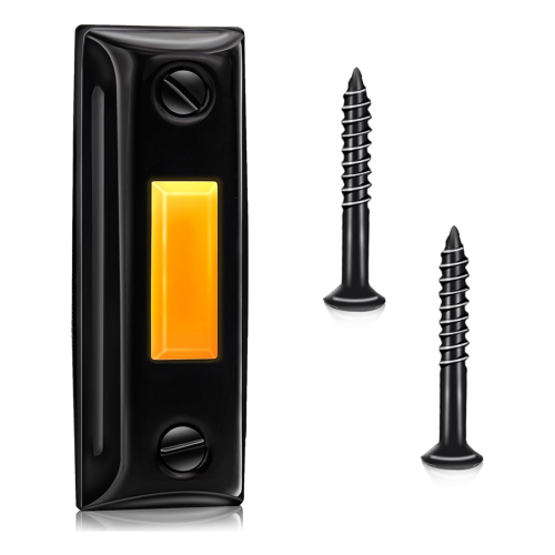Metal Doorbell Push Button, Wall Mounted Door Bell LED Lighted Wired 1