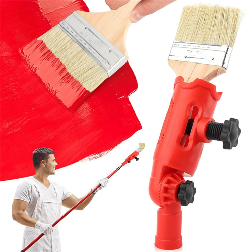 Multi-Angle Paint Brush Extender with Brush, Extension Pole Attachments for Painting Roller, Paints Edger Tool 2