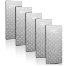 5 PCS Diamond Sharpening Stone, Double-Sided Plate Honing Stones with Coarse and Non-Slip Base