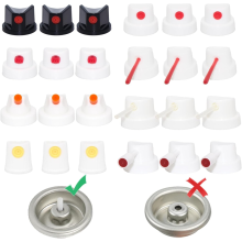 24PCS -Paint Caps & Nozzles Kit - Adapter Set for Male Cans, -Can Nozzle, Artist-Grade -Control