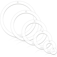 6 Pcs Circle Quilting Acrylic Template 1/2/3/4/5/6 Inch Ruler for Clear Sewing Rulers Set