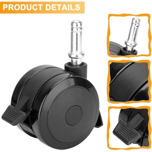 4pcs 70360 Locking Caster with Insert for 300 Grill Part S-310 S-320 E-310 E-320 S-330 2