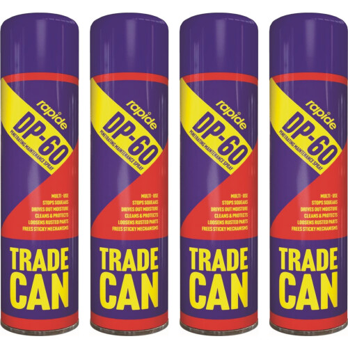 Rapide 4 x 750ml DP60 Mega Spray Lubricant Maintenance Clean Protect Stop