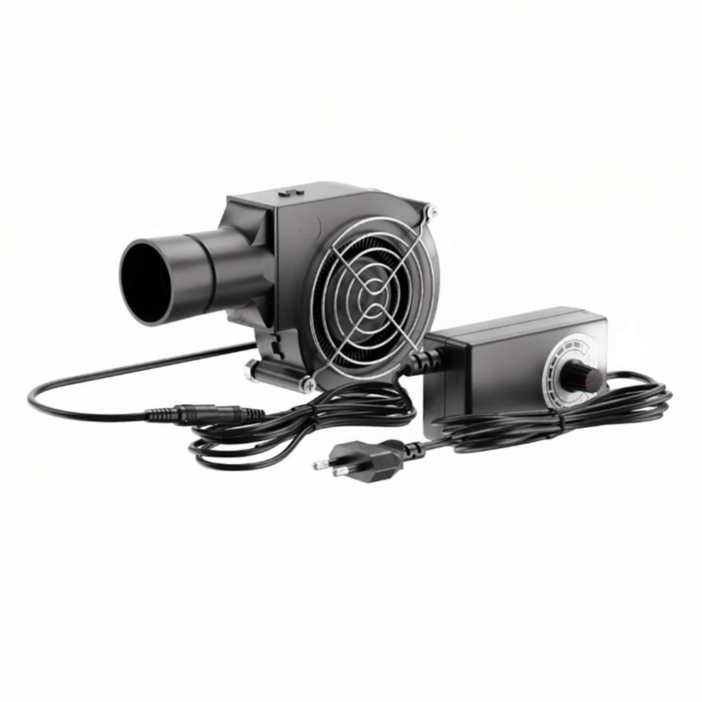 97Mm Turbo Blower Fan 12V Dc Female Connector Centrifugal Cooling Ac220v Power Adapter Adjustable Speed Eu Plug 4853680492711