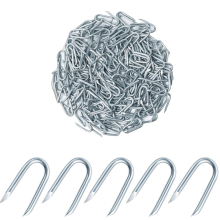 200pcs Wire Fencing Staples, Galvanised Fence U Nails Fasteners Yard Cable Shaped
