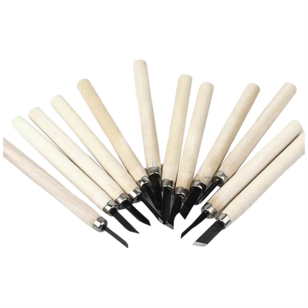 12Pcs Wood Carving Chisels Set For Basic Cutting And Detailed Woodworking Diy Hand Tools Gouges Kit 4853836121472