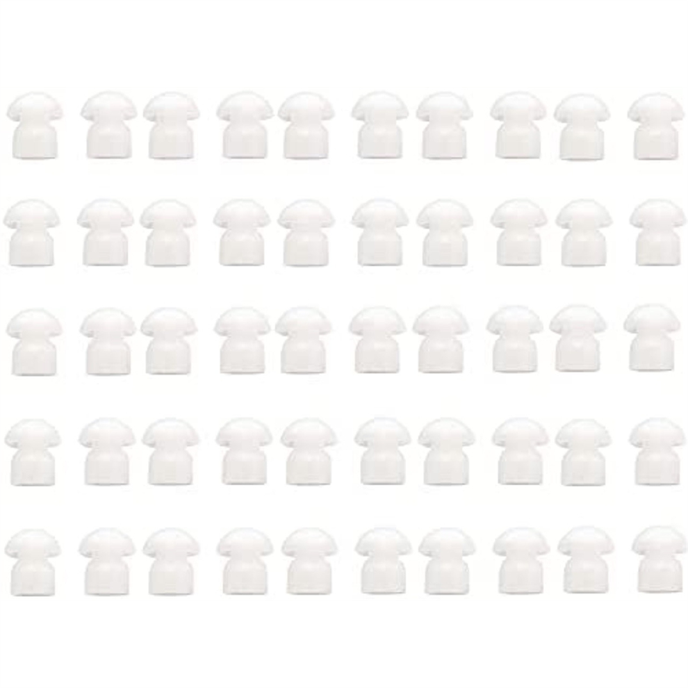 100Pcs Walkie Talkie Acoustic Coil Air Tube Silicone In-Ear Earbuds Mushroom Eartip Replacement Radio Earpiece Headset 4853836120970