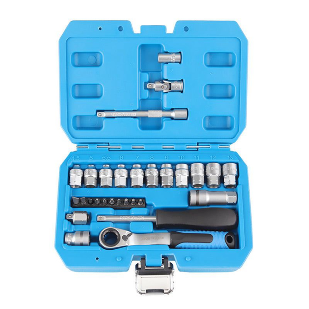 29Pcs Core Ratchet Socket Wrench Kitsocket Set Car Repair Tool Torque Combo Auto Repairing 4853836121311