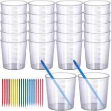 Resin Mixing Cups and Sticks, Graduated Cups, Pointed Stir Sticks for Paint, Stain, Epoxy, 200ml