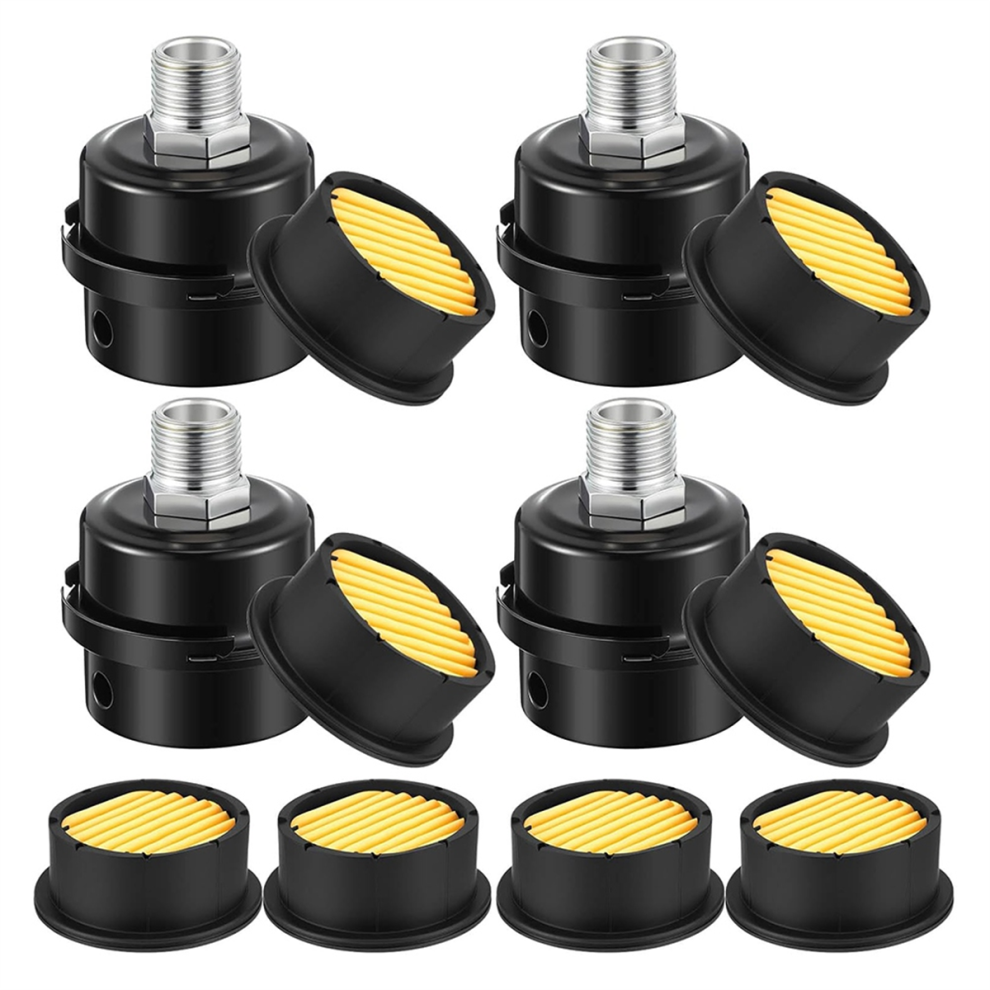4 Air Compressor 1/2Inch Intake Filter Silence And 20Mm Noise Muffler Replacement Parts 4853836127986