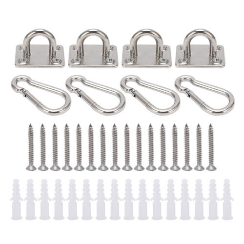 Stainless Square Heavy Duty Ceiling Hook Wall Mounted for Yoga Swings Hammocks Bracket Hardware Tool