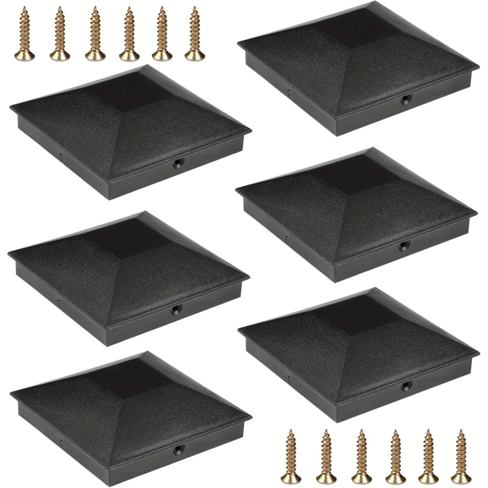 For 4X4fence Post Caps, Deck Plastic Caps With Screws, Keep From Cracking And Rotting, For Outdoor 4853836126736
