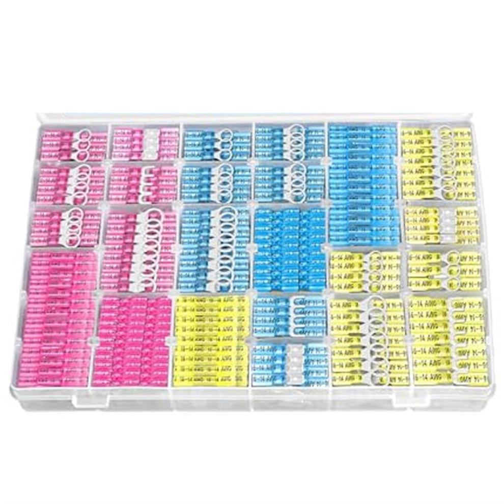 720Pc Heat Shrink Wire Connectors,Electrical Waterproof Crimp Butt Terminals,Insulated Spade Connectors For Marine Truck 4853836126026
