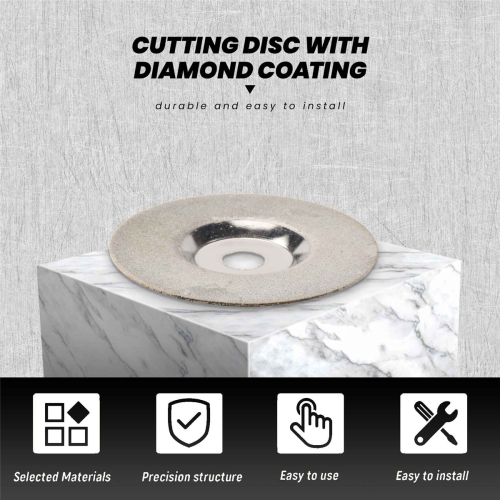 Cutting disc, for glass / stone, with diamond coating, galvanized, fine grain 2