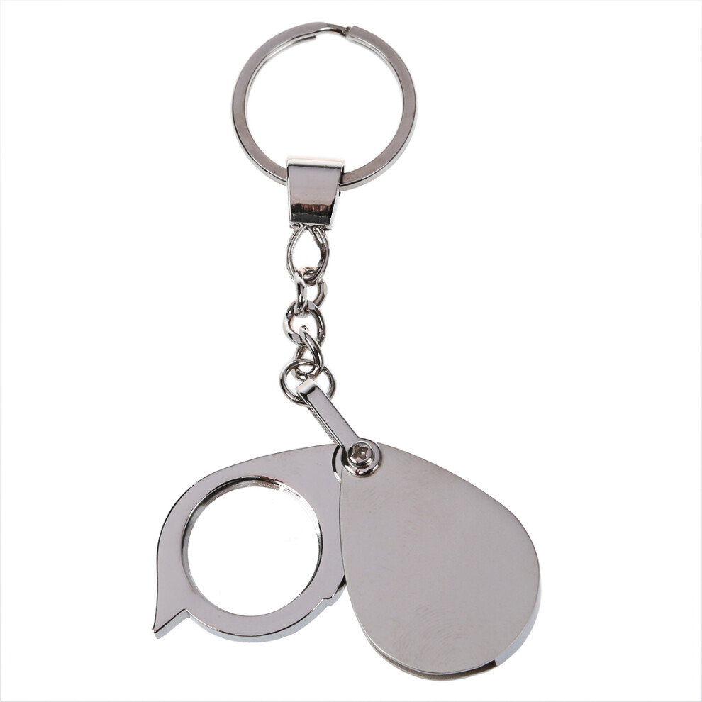 Saudism 10X 20 Mm Jeweler's Loupe Magnification Keychain Folding Pocket Magnifier
