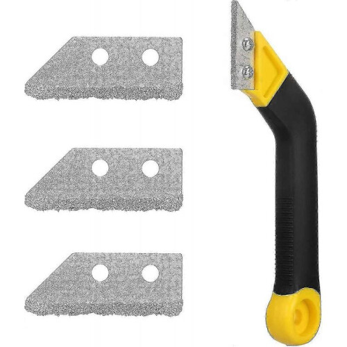 Tile Grout Scraper with 3 Replacement Blades