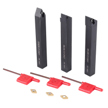 3Pcs 1/2 inch CNC Lathe Carbide Turning Tools Indexable Holder Set SDNCN1212H07 + SDJCL1212H07 SDJCR1212H07+3Pcs DCMT070204 Insert