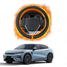 Heated Steering Wheel Cover Hand Warming Steering Wheel Protector, Heats up Quickly - Fits Wheels 14.5-15.5" for Car Truck Van SUV