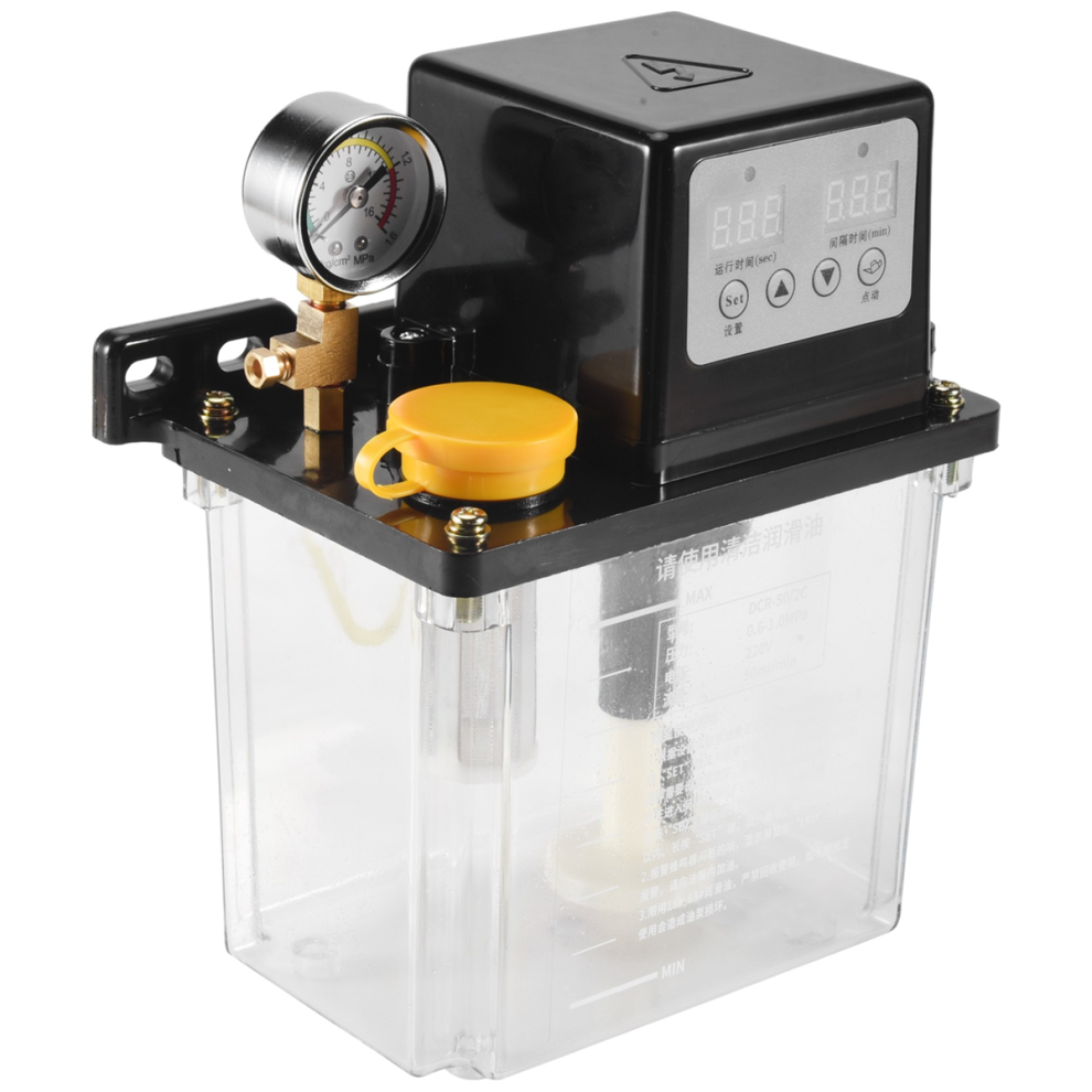 2L Lubricating Oil Pump Automatic Electromagnetic Lubrication Lubricator With Pressure Gauge 4851170402691