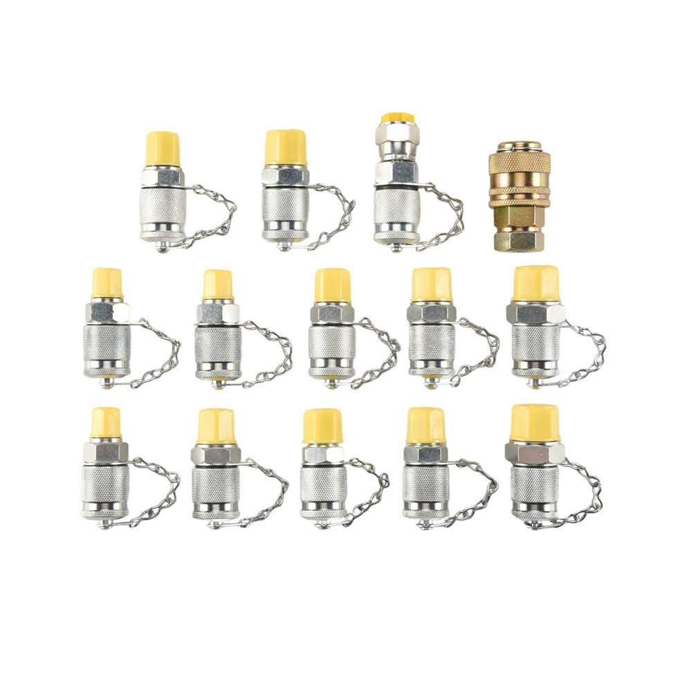 14Pcs Hydraulic Pressure Test Point Testing Coupling Adapter Set For System Kit 4851170401991