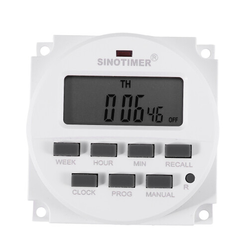 Tm618H-2 220V Ac Digital Time Switch Output Voltage 7 Day Weekly Programmable Timer For Lights Application 1
